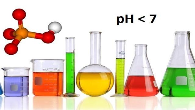 Axit hòa tan trong nước sẽ tạo dung dịch có độ pH < 7